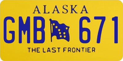 AK license plate GMB671