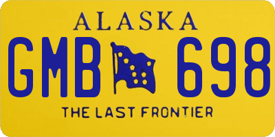 AK license plate GMB698