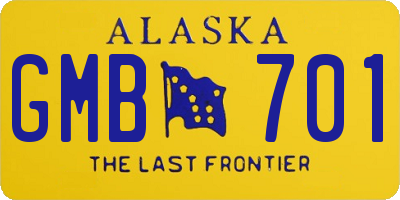 AK license plate GMB701