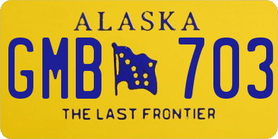 AK license plate GMB703
