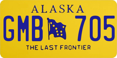 AK license plate GMB705