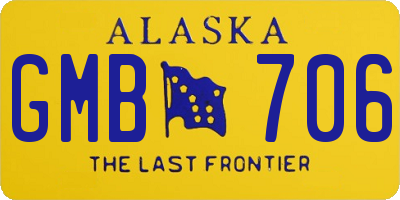 AK license plate GMB706