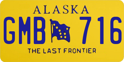 AK license plate GMB716