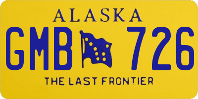 AK license plate GMB726