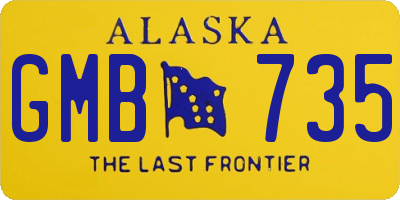AK license plate GMB735