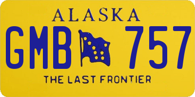 AK license plate GMB757