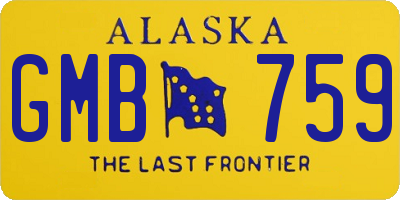 AK license plate GMB759