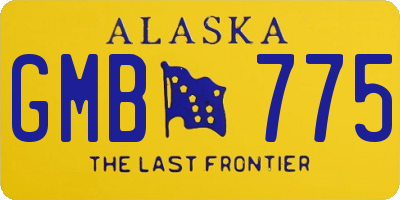 AK license plate GMB775