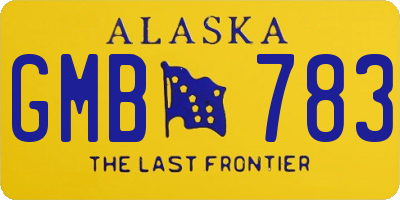 AK license plate GMB783