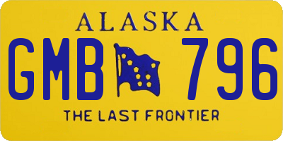 AK license plate GMB796