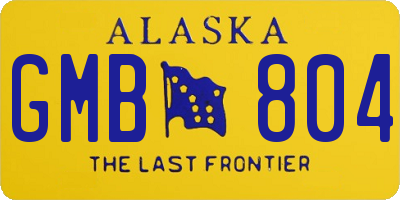 AK license plate GMB804