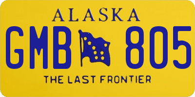 AK license plate GMB805