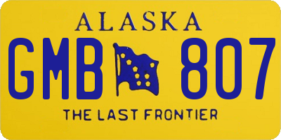 AK license plate GMB807