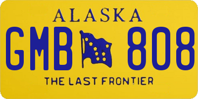 AK license plate GMB808