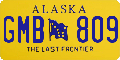 AK license plate GMB809