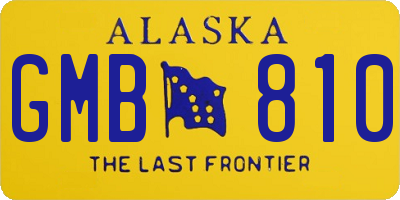 AK license plate GMB810