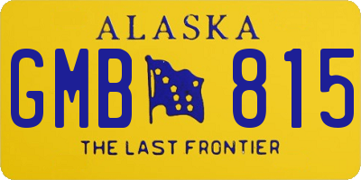AK license plate GMB815