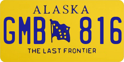 AK license plate GMB816