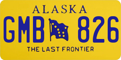 AK license plate GMB826