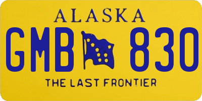 AK license plate GMB830