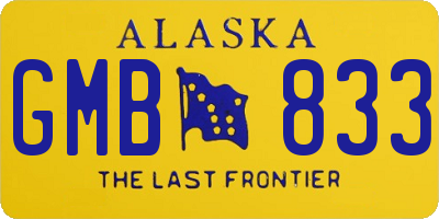 AK license plate GMB833