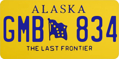 AK license plate GMB834