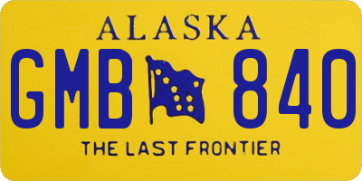 AK license plate GMB840