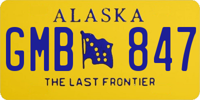 AK license plate GMB847