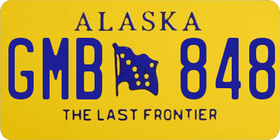 AK license plate GMB848