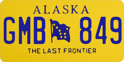 AK license plate GMB849