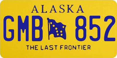 AK license plate GMB852