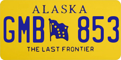 AK license plate GMB853