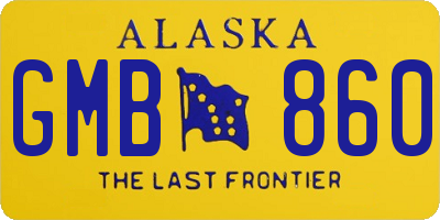 AK license plate GMB860