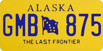AK license plate GMB875