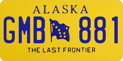 AK license plate GMB881
