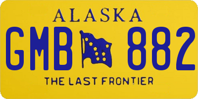 AK license plate GMB882