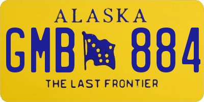 AK license plate GMB884