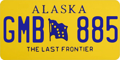 AK license plate GMB885