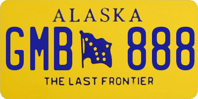 AK license plate GMB888