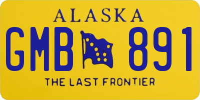 AK license plate GMB891