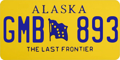 AK license plate GMB893