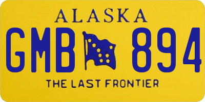 AK license plate GMB894