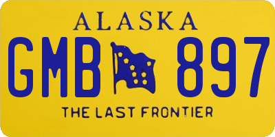 AK license plate GMB897