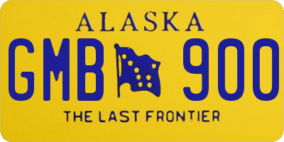 AK license plate GMB900