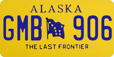 AK license plate GMB906
