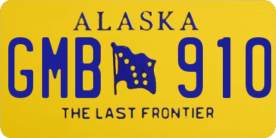 AK license plate GMB910