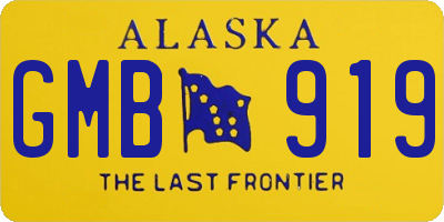AK license plate GMB919
