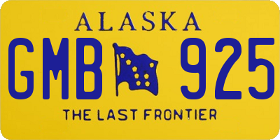 AK license plate GMB925