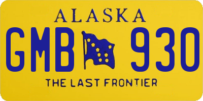 AK license plate GMB930
