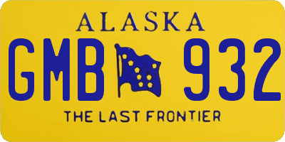 AK license plate GMB932